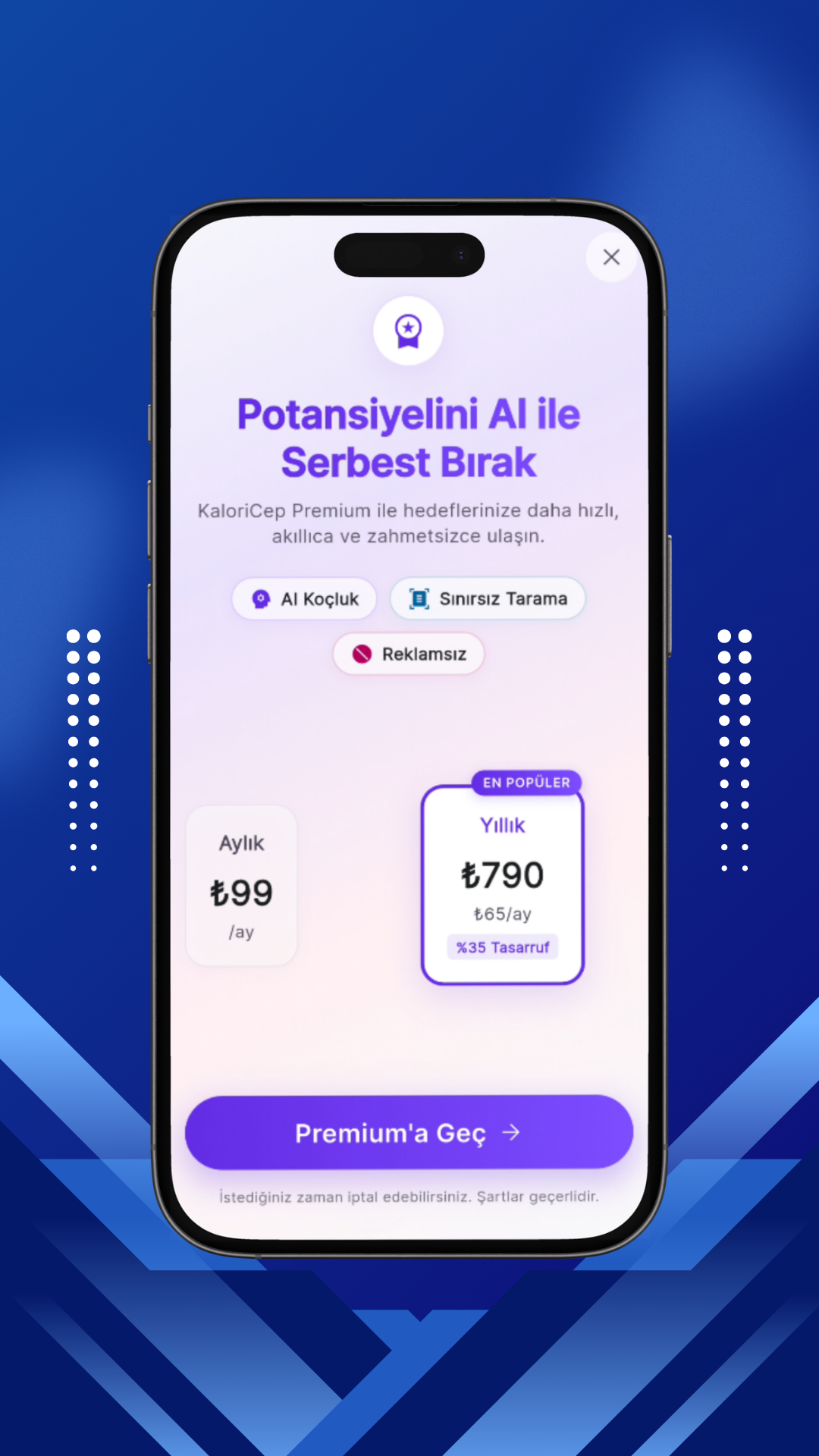 KaloriCep - Gemini AI Destekli Kalori Takip, Diyet ve Yapay Zeka Beslenme Asistanı - Ekran Görüntüsü 5