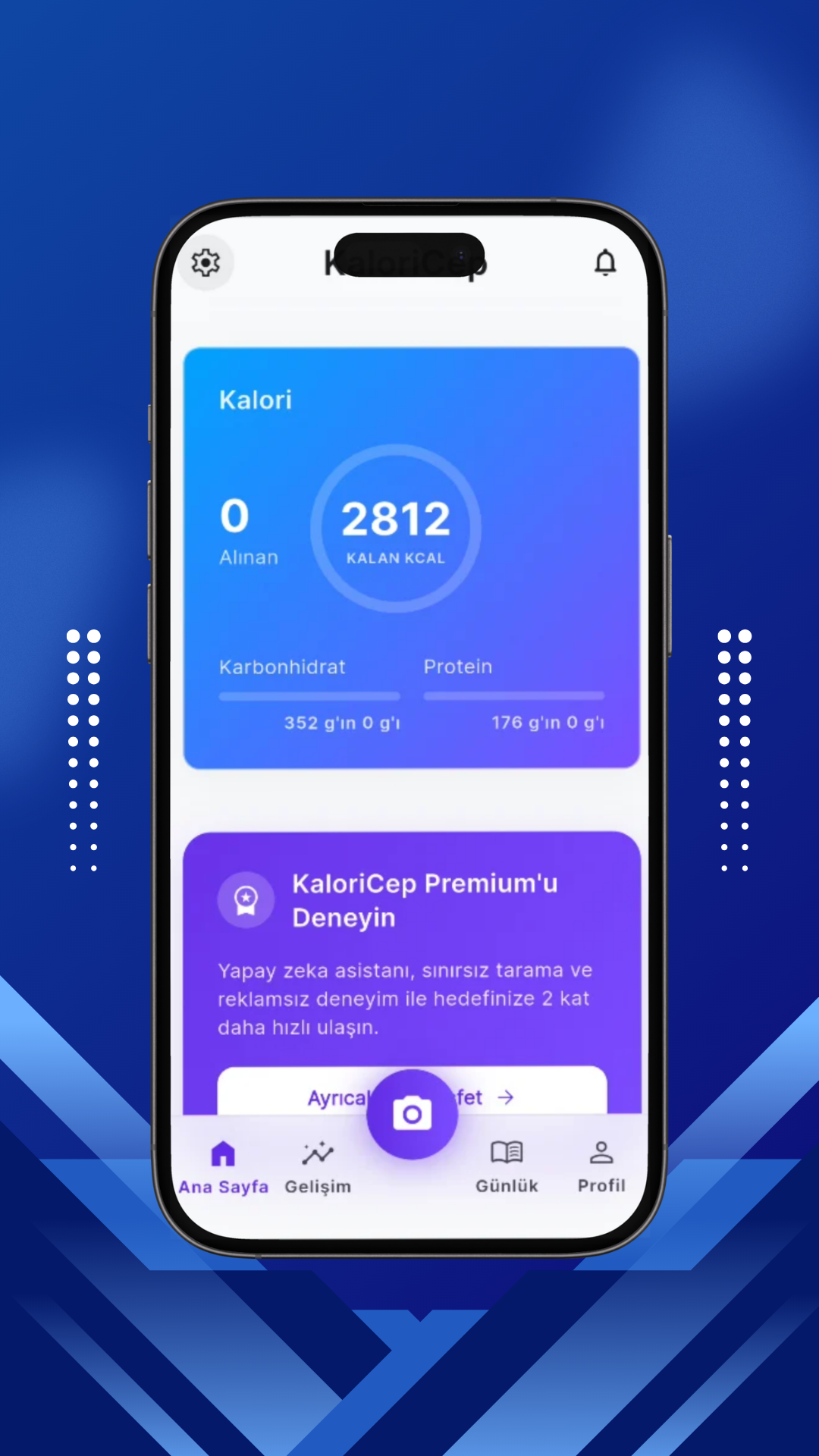 KaloriCep - Gemini AI Destekli Kalori Takip, Diyet ve Yapay Zeka Beslenme Asistanı - Ekran Görüntüsü 2