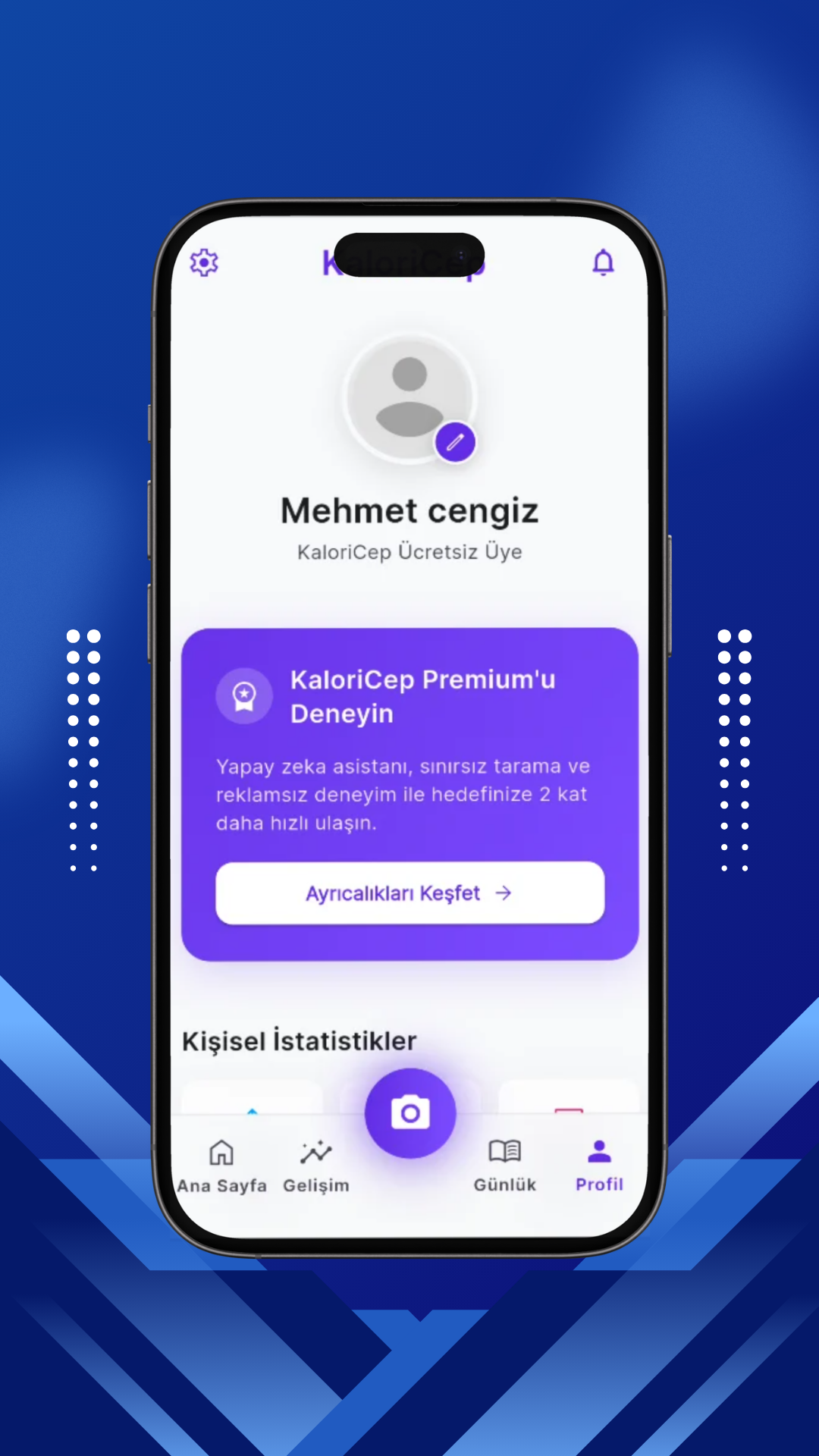 KaloriCep - Gemini AI Destekli Kalori Takip, Diyet ve Yapay Zeka Beslenme Asistanı - Ekran Görüntüsü 4